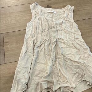 Altar'd State Light Cream Sleeveless Pleated romper